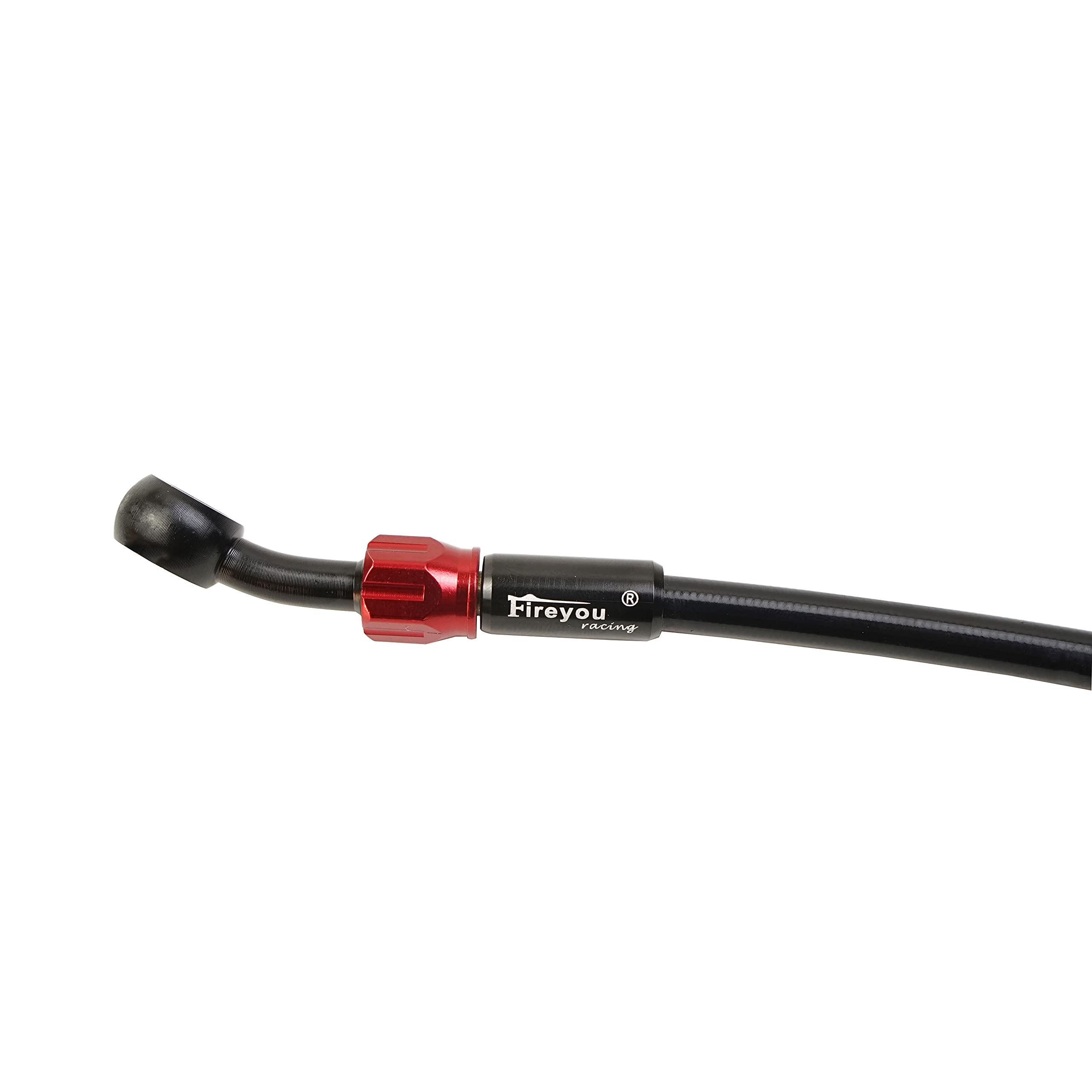 Tuyau de frein de moto tressé AN3 400 à 2400 mm AN3 Tuyau de fluide d'huile DOT en acier inoxydable pour VTT, moto tout-terrain, moto de course, banjo (Black, 1100mm)