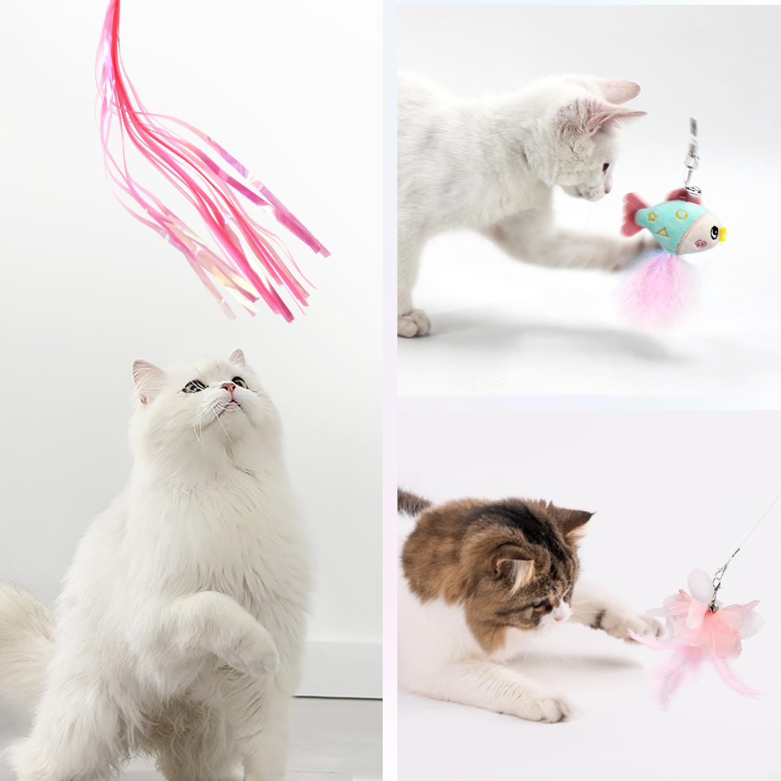 Amazon | SONGWAY猫おもちゃ ねこじゃらし羽 チョウチョウ