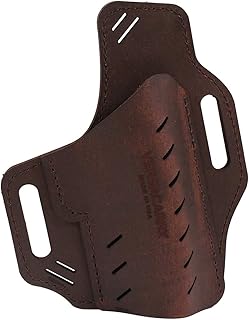 Versacarry Guardian OWB Holster - Piel de Búfalo de Agua, Color Marrón Envejecido, 1911/Micro, G2BRN