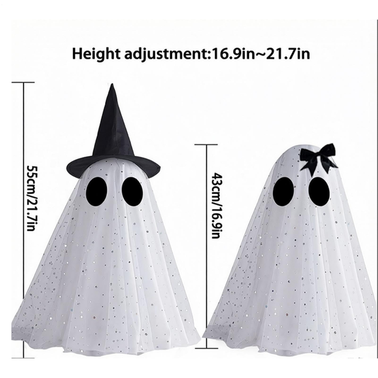 Dekoracja na Halloween, zestaw 2 przerażających dekoracji stołu na baterie