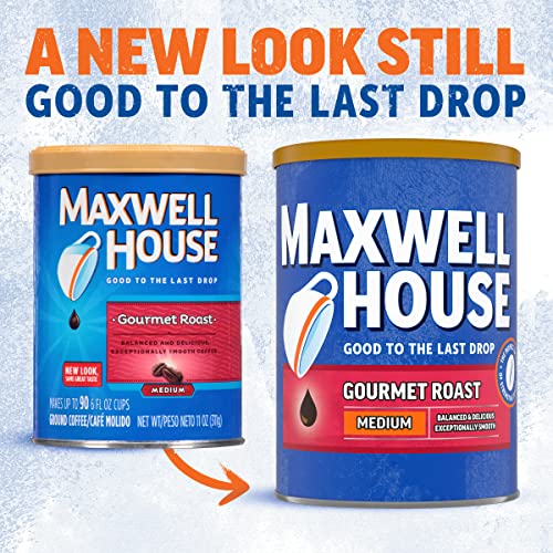 Image of Maxwell House Gourmet Roast Medium Roast Ground Coffee (11 oz Canister)