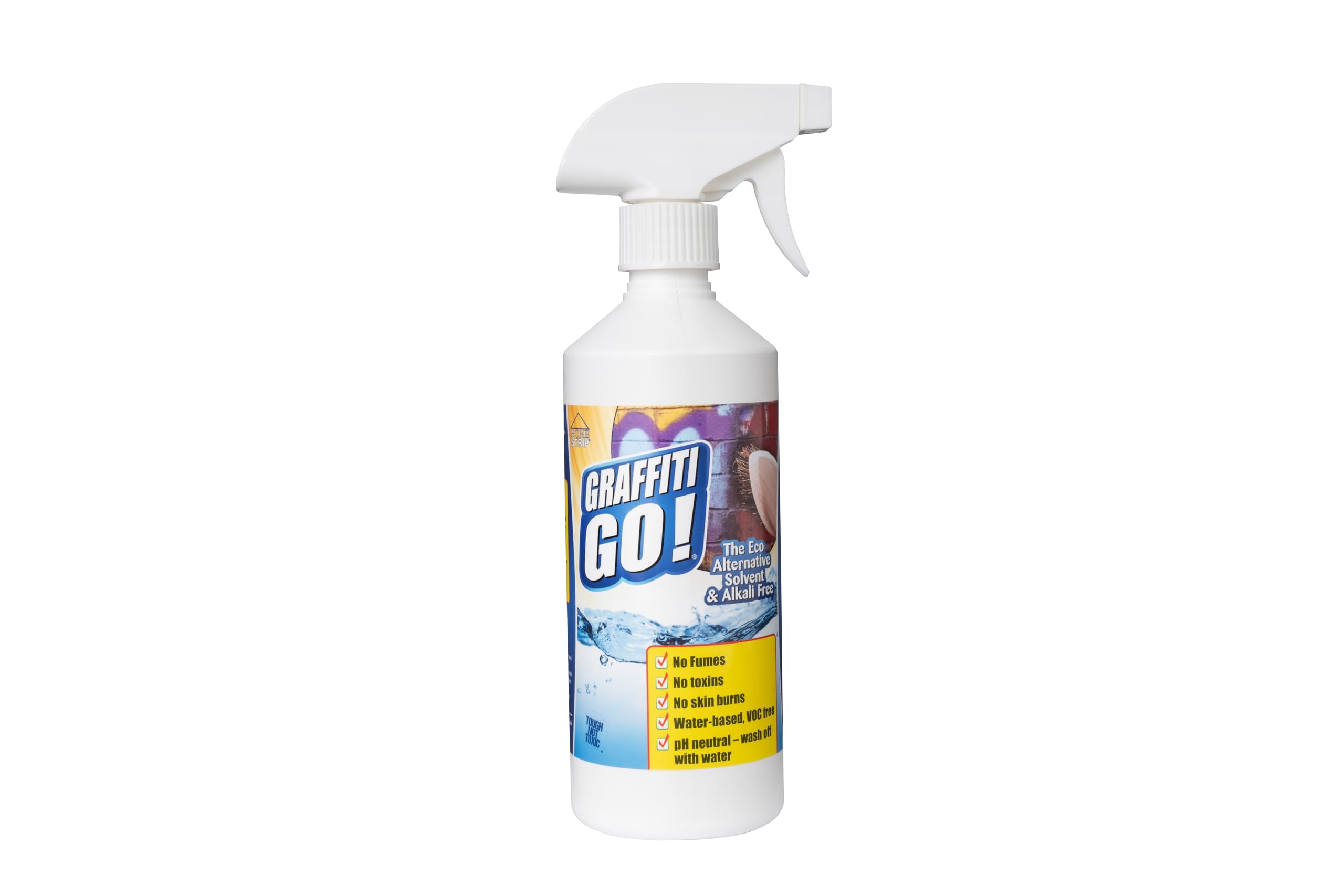 Home Strip Graffiti Go 500ml - Solvent Free Graffiti Remover, Paint Stripper, Coatings Cleaner for Wood, Metal, Brick, Concrete, Stone, Plastic & More
