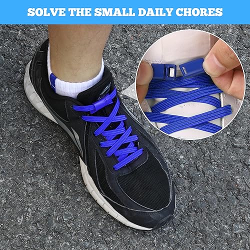 neo-wows flat elastic no tie shoe laces for sneakers stretch tieless shoelaces for kids amp adults flat shoes strings