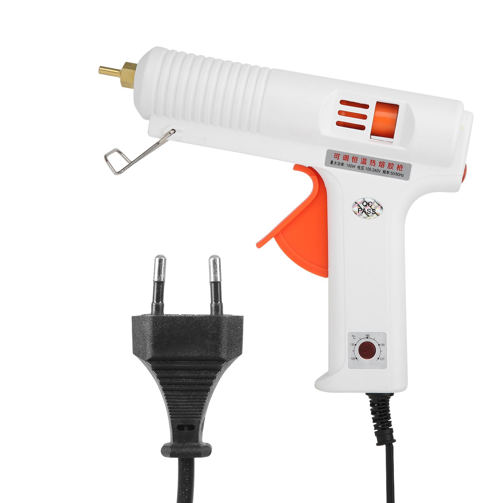 Pistolet kleju w gorącym stopie, regulowana stała temperatura, do naprawy domu, majsterkowiczów, rzemiosła, 150 W, biały odpowiednie do rzemiosła do majsterkowania, naprawy domu,