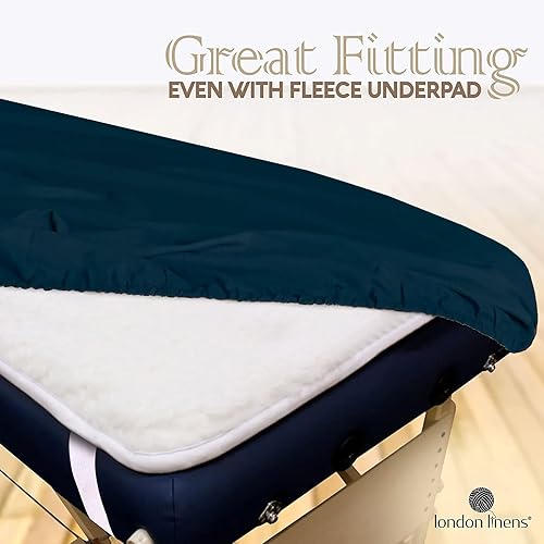 Miniatura 5 de Juego de sábanas de microfibra suave para mesa de masaje, juego de 3 piezas, incluye funda para mesa de masaje, sábana bajera ajustable de masaje y