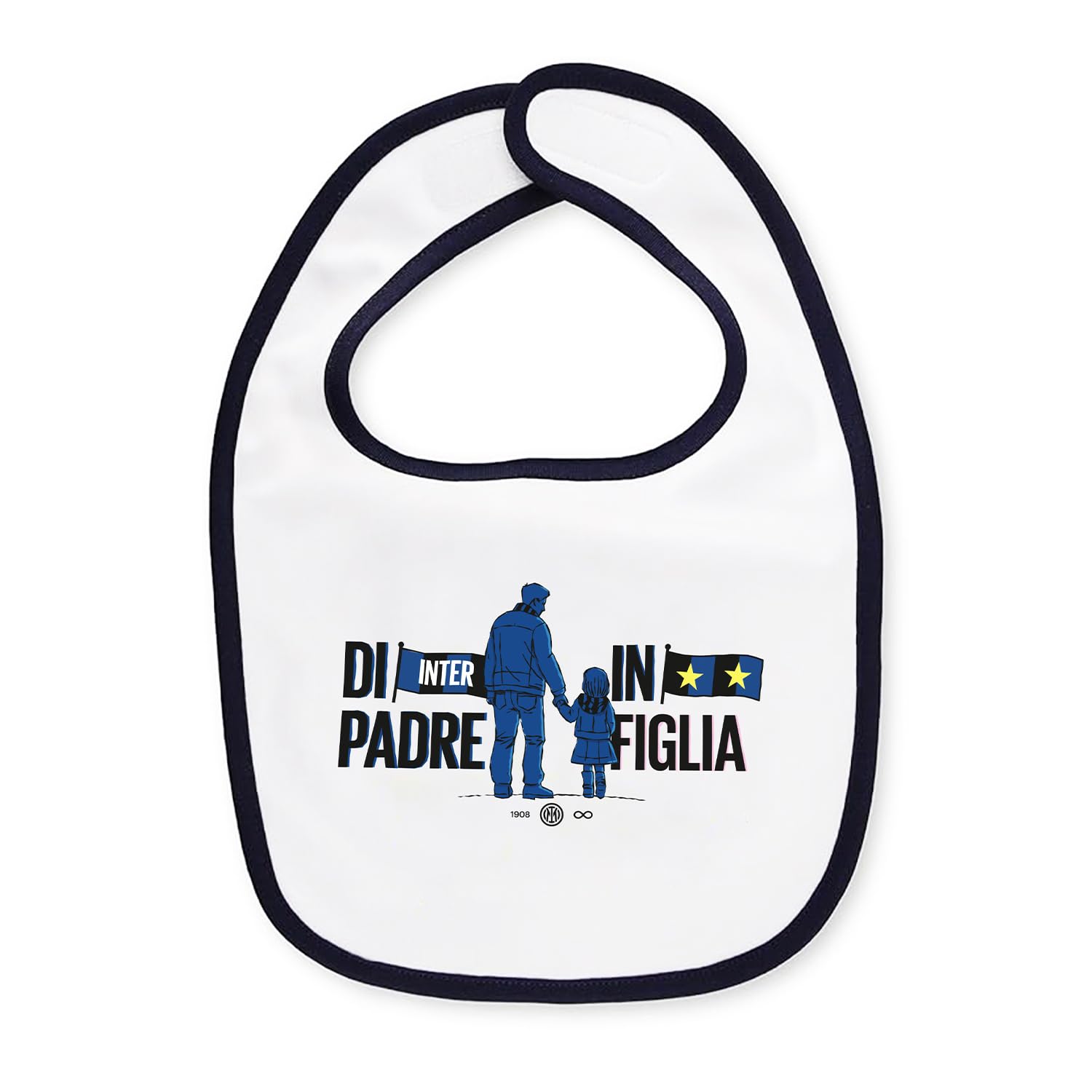 Bib, Bavaglino Neonato Unisex Bambino, Bianco, Taglia unica, Padre/Figlia