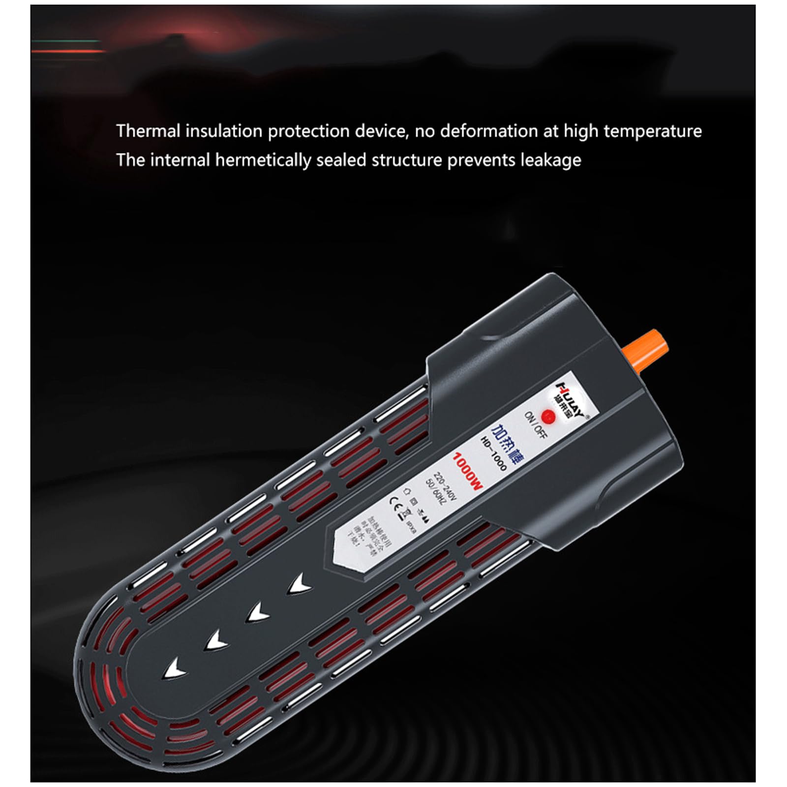 Asta riscaldante per Tartarughe Riscaldatore per Acquario Termostato Automatico Intelligente antideflagrante Basso Livello dell'Acqua Controllo remoto della Temperatura,100W (100W)