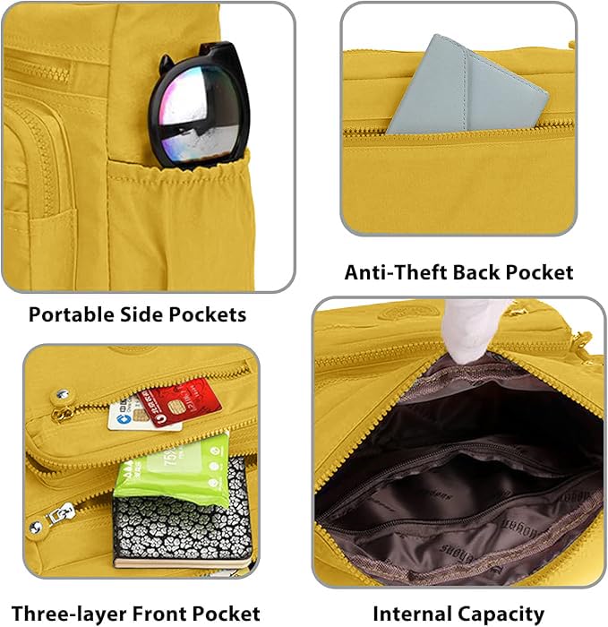 Image of MOCA Womens Nylon Crossbody Sling Bag for Women - Lightweight, Durable, Stylish Shoulder Bag for Teens, Women Office, Travel & Everyday Use