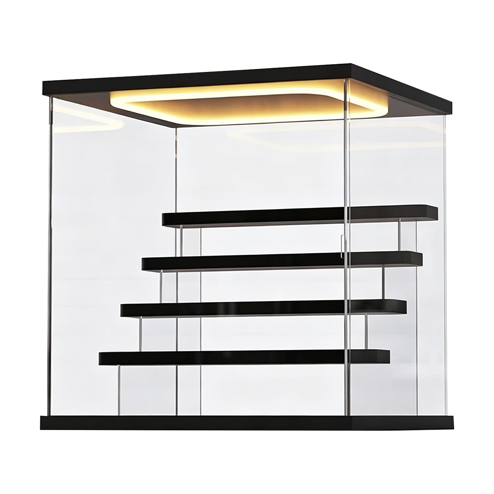 Teca Plexiglass Vetrina in Acrilico Trasparente per Oggetti da Collezione 2 3 4 5 Strati, Vetrina per Presentazione in Acrilico per Negozio/casa/Ufficio(Style D)