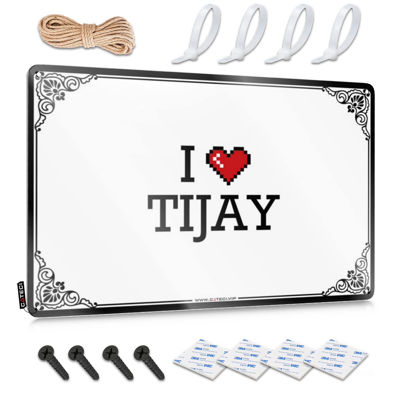 Plaque Reusable Aesthetic I Love Tijay For Country Bar - Cool Customizable(30X40CM)