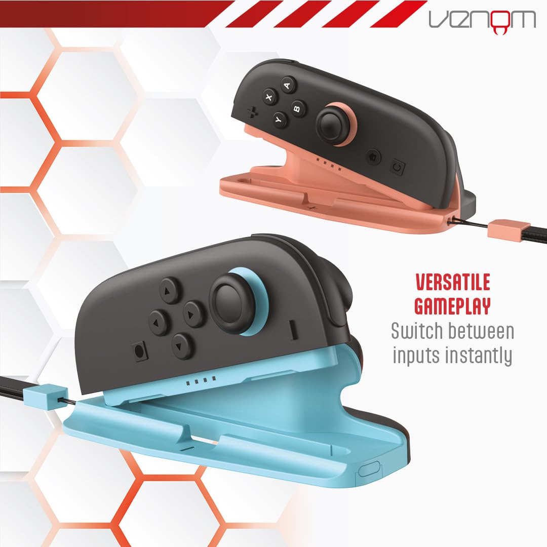 Venom Nintendo Switch 2 Konwertery Trybu Myszy do Joy-Con | Zestaw Podwójny z Paskami na Nadgarstek