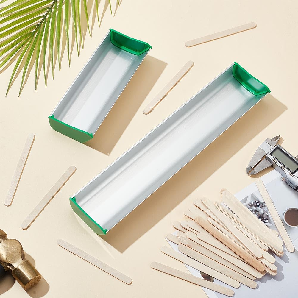 FINGERINSPIRE Scoop Coater Sérigraphie 16.5/30.5cm Aluminium + 50 Bâtons Bois - Outil Revêtement Émulsion