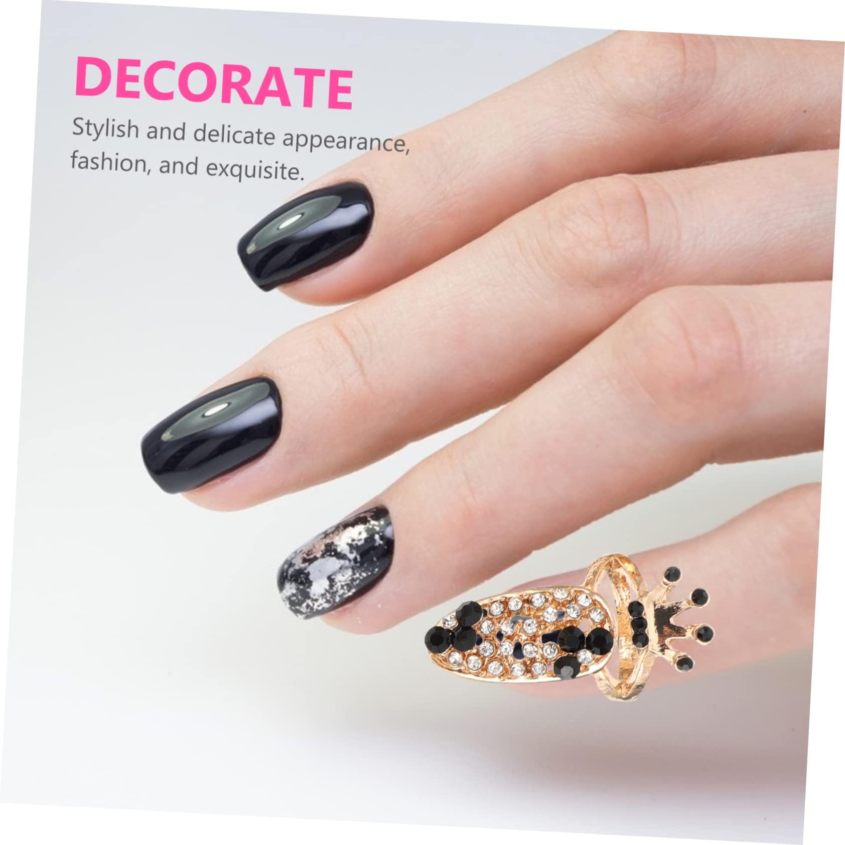 FOMIYES 2 Set Di Ciondoli Per Unghie Per Donne Decorazioni Per Manicure Robusti Gioielli Per Unghie Facile Applicazione 12 Pezzi * 2
