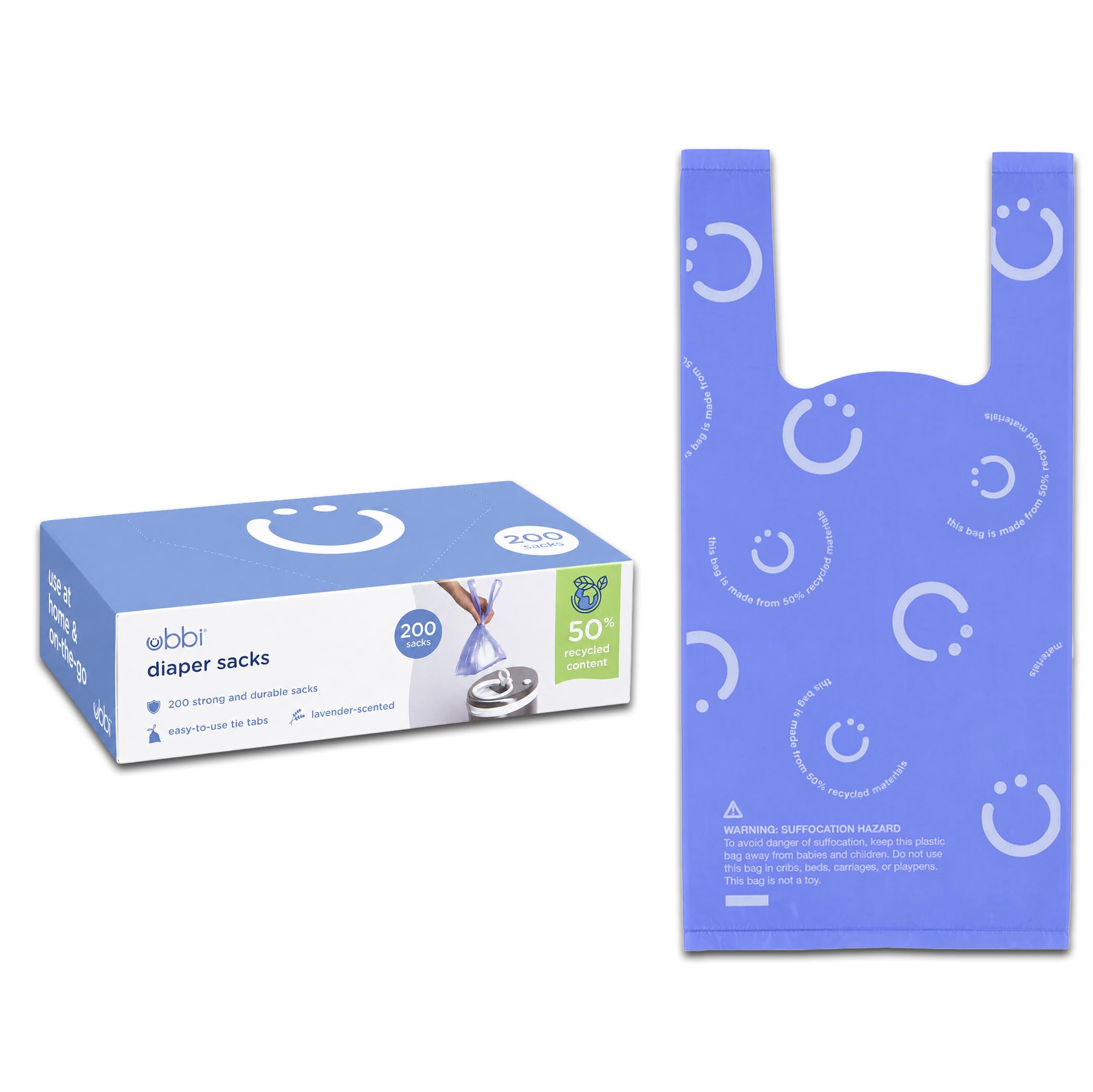 Ubbi Disposable Diaper Sacks (200 Count)
