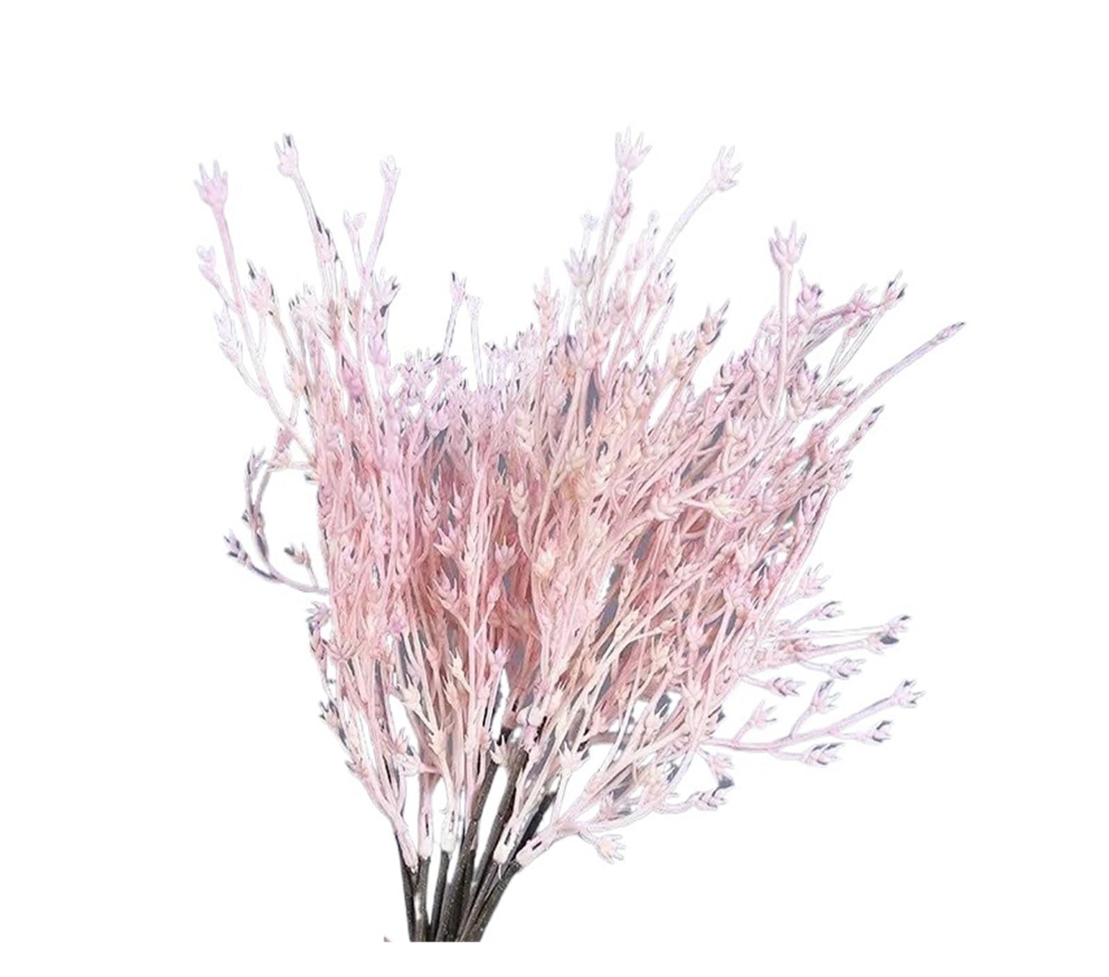 HamPaesk 5/6PCS Artificial Grass Plant Floral Plastic Fake Flowers Shopping Mall Decoration Simulation Bouquet Green Flower(Light purple,6pcs)