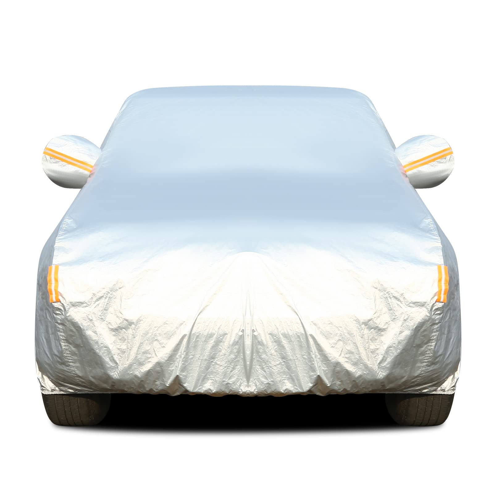 Photo 1 of Tecoom Truck Cover Waterproof All Weather, 3 Layers Full Pickup Cover, Fleece Lining Outdoor Cover with Zipper Door/Lock for Snow Rain Protection, Universal Fit Regular/Extended/supercrew Cab Silver TL: Fit Full Size Truck Length Up to 233"