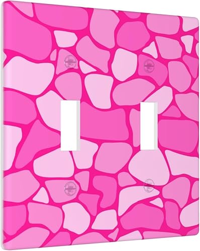 Miniatura 7 de Cubierta de placa de interruptor de luz de palanca doble rosa decoración placa de pared decorativa cubierta de salida para el hogar dormitorio