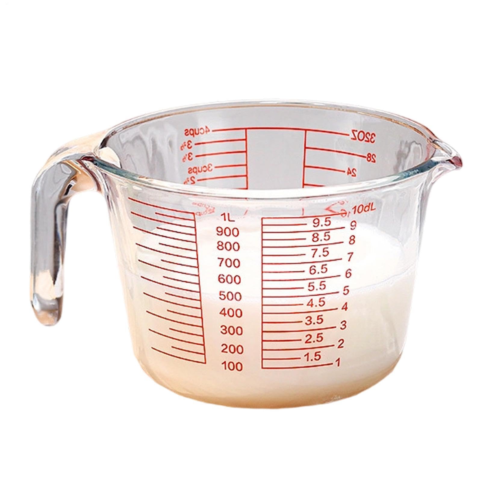 Vasos Medidores De Vidrio Recipiente De Medición Transparente Portátil Y | Recipiente Medidor Portátil Para Horno Lavavajillas Congelador Medición Horneado Cocción Cocina Hogar Casa