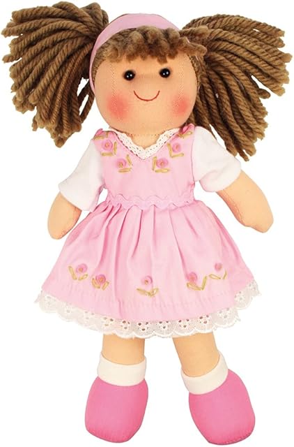 Bigjigs Toys Rose Doll - SMALL Ragdoll Cuddly Toy