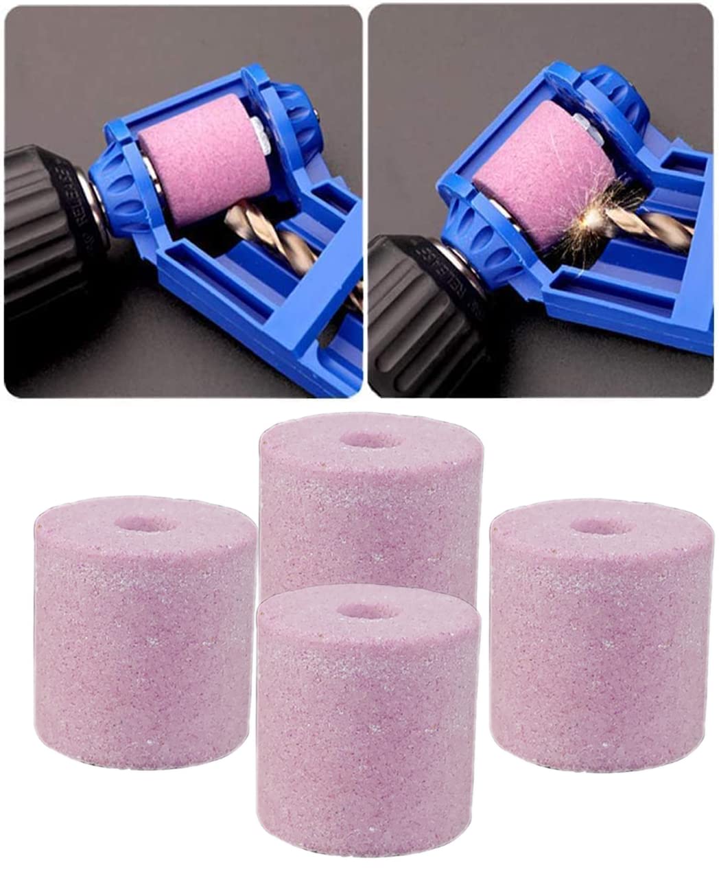 GTC® Portable Diamond Drill Bit Sharpener Powered Stone Parts Corundum Grinding Wheel for Iron-Based Drill Bits (Stone Only) (6)