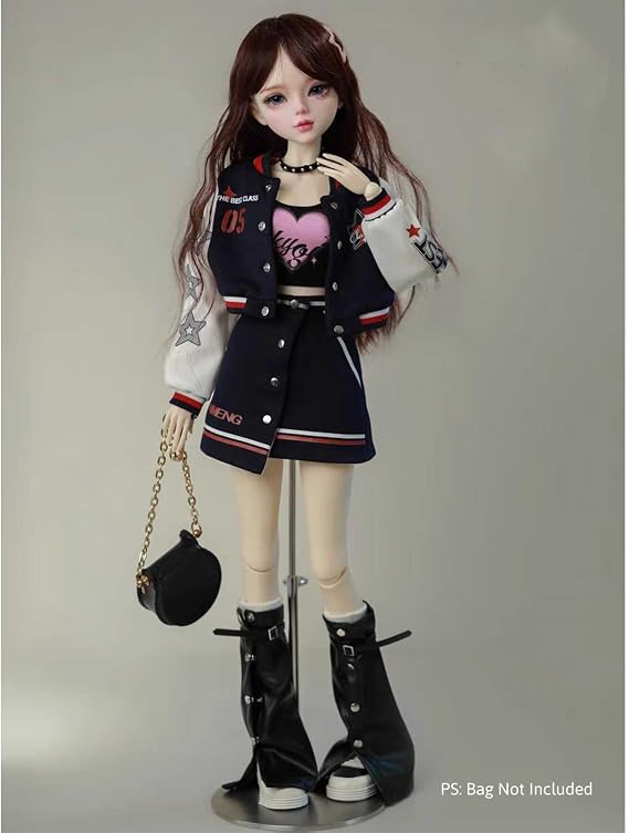 Handmade BJD Doll 1/3 Scale 56cm Ball Mechanical Jointed Doll with Full Set of Clothes, Dual-Colour Eyes, Bag and Accessories