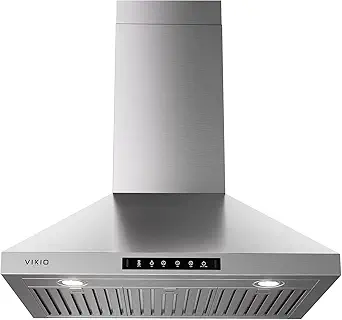 Wall Mount 30 Inch Range Hood 900 CFM, Ductless/Ducted Convertible Kitchen Hood, 3-speed Gesture Sensing & Touch Control, Stainless Steel Kitchen Vent Hood with Permanent Baffle Filters