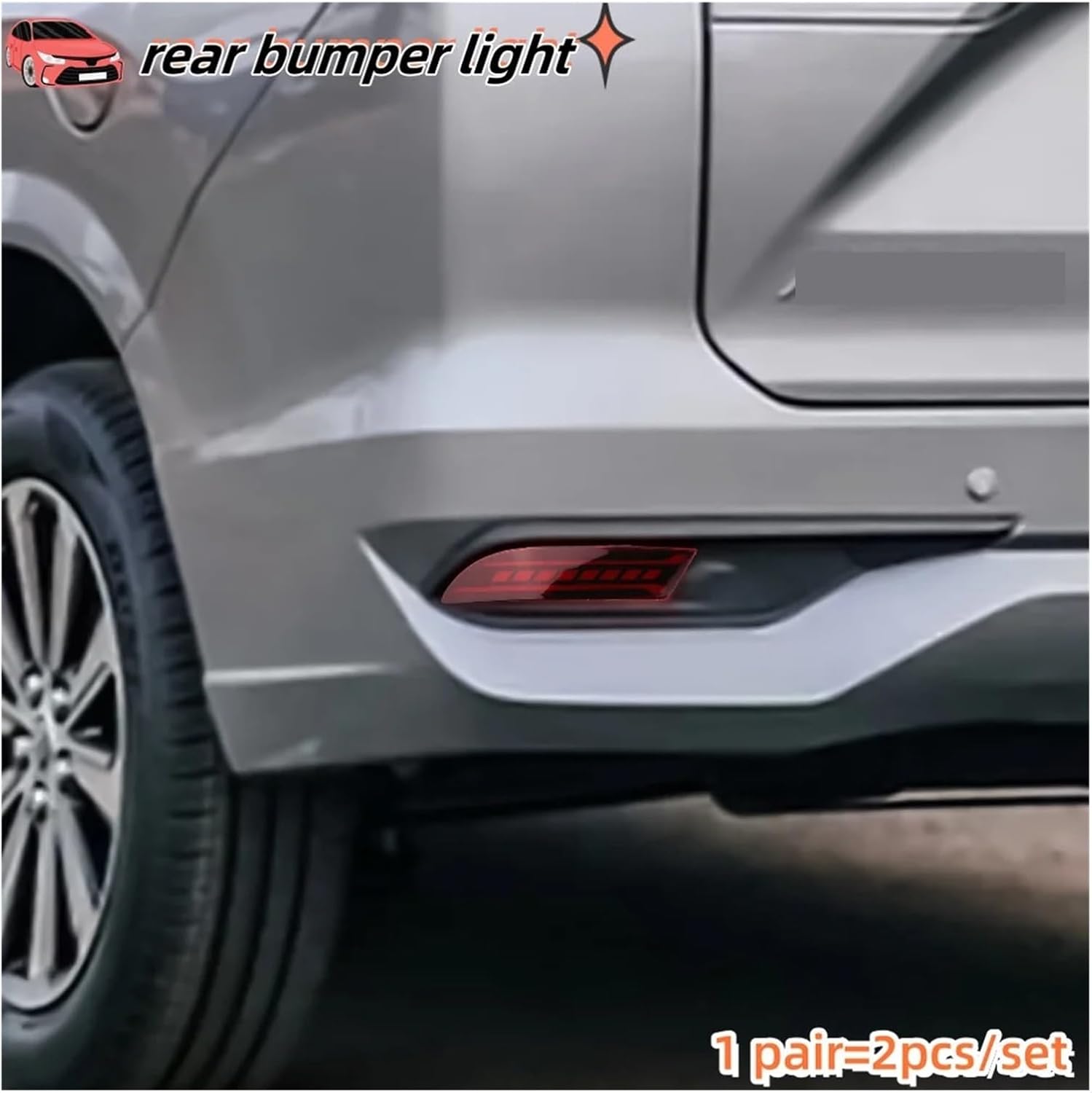 Car Rear Bumper Reflector Light Turn Signal L Brake Reversing Steering Lights | Compatible With Toyota Avanza 2022 2023 2024(Style A)