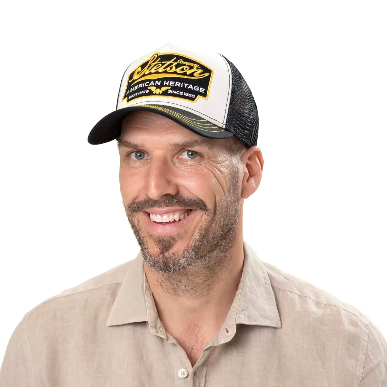 Stetson Czapka American Heritage TruckerKobiety/Mężczyźni - z meshu baseball cap snapback Snapback, daszkiem wiosna-lato jesień-zima Lato - One Size czarny
