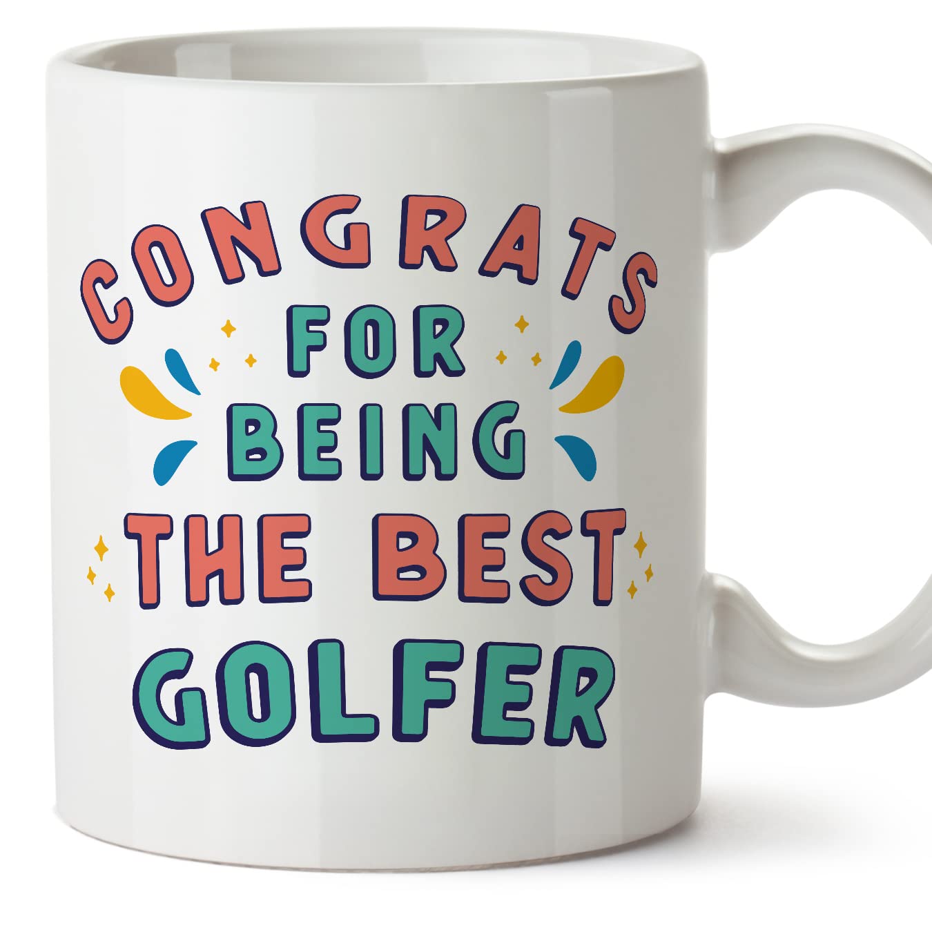 MUGFFINS Golfer Mug - in English - Congrats for Being The Best - Funny Gift for Colleagues - Ceramic 11oz Mug — image 1