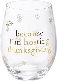 Primitives by Kathy Wine Glass - I'm Hosting Thanksgiving