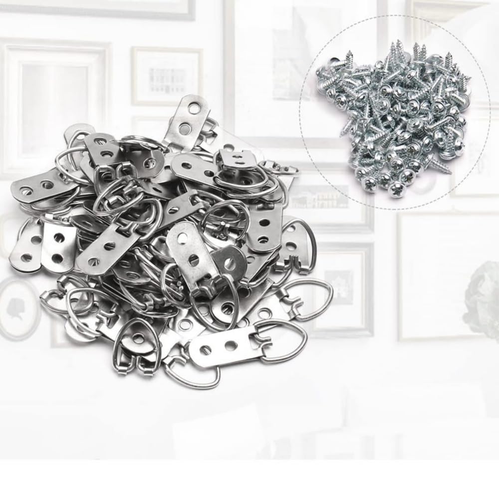 Ganci A D Per Cornici - 50 Pezzi Con Viti Per Appendere Quadri E Foto - Foto 9