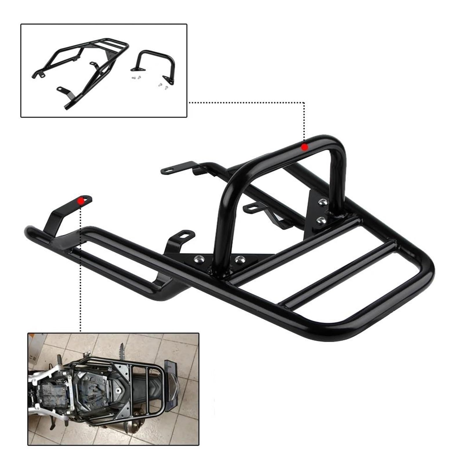 Porte-Bagages arrière Porte-Bagages pour Moto avec Poignée pour B&MW pour R Nine T 2014-2022 2023