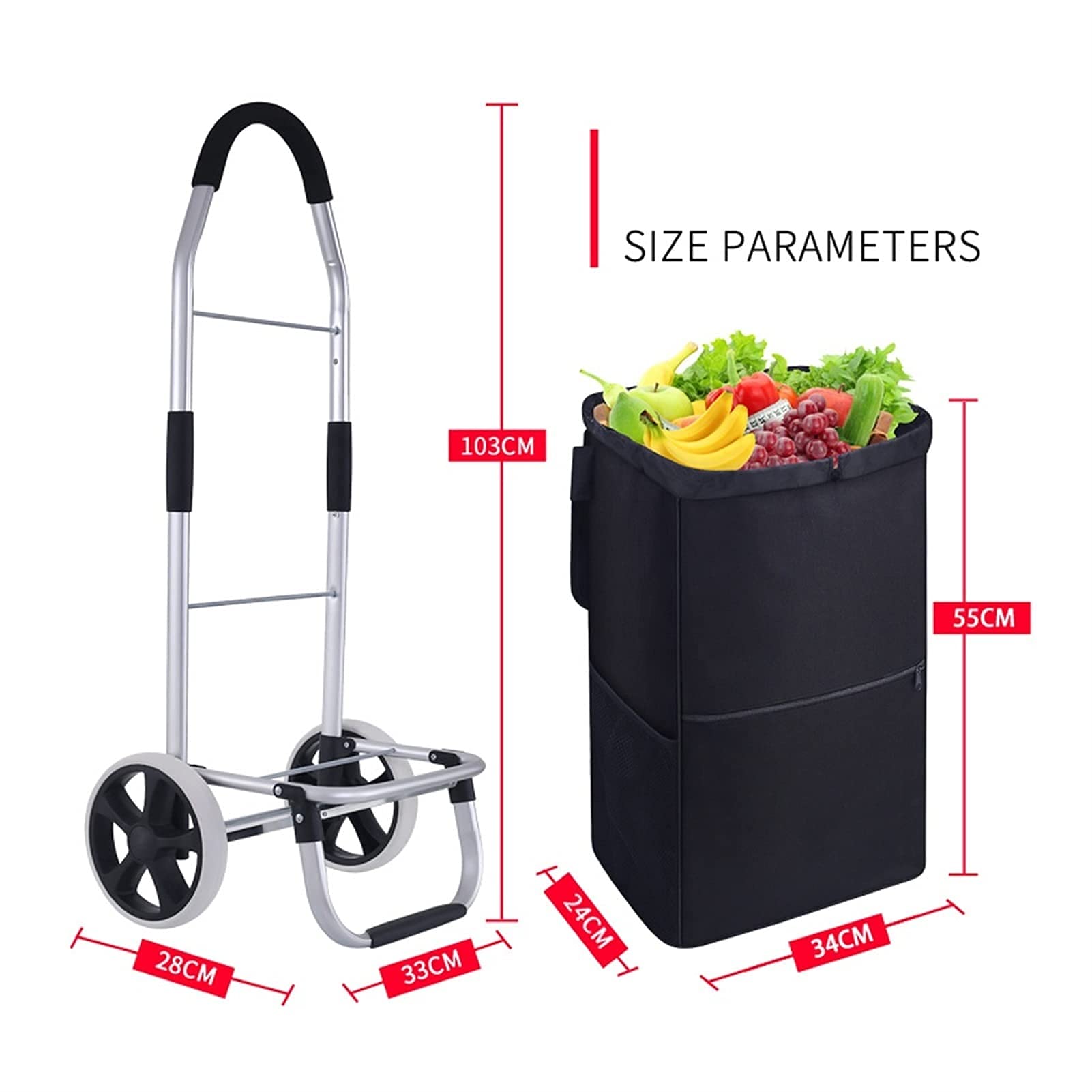 Carro portaherramientas Ruedas Carrito Plegable Subir escaleras Remolque Equipaje de aleación Aluminio Ruedas la Compra