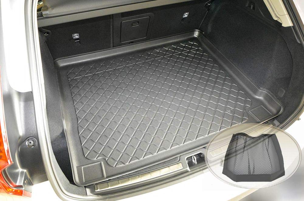 Z3291610 Gummierte Kofferraumwanne fahrzeugspezifisch + Klett-Organizer (Laderaumwanne, Kofferraummatte)