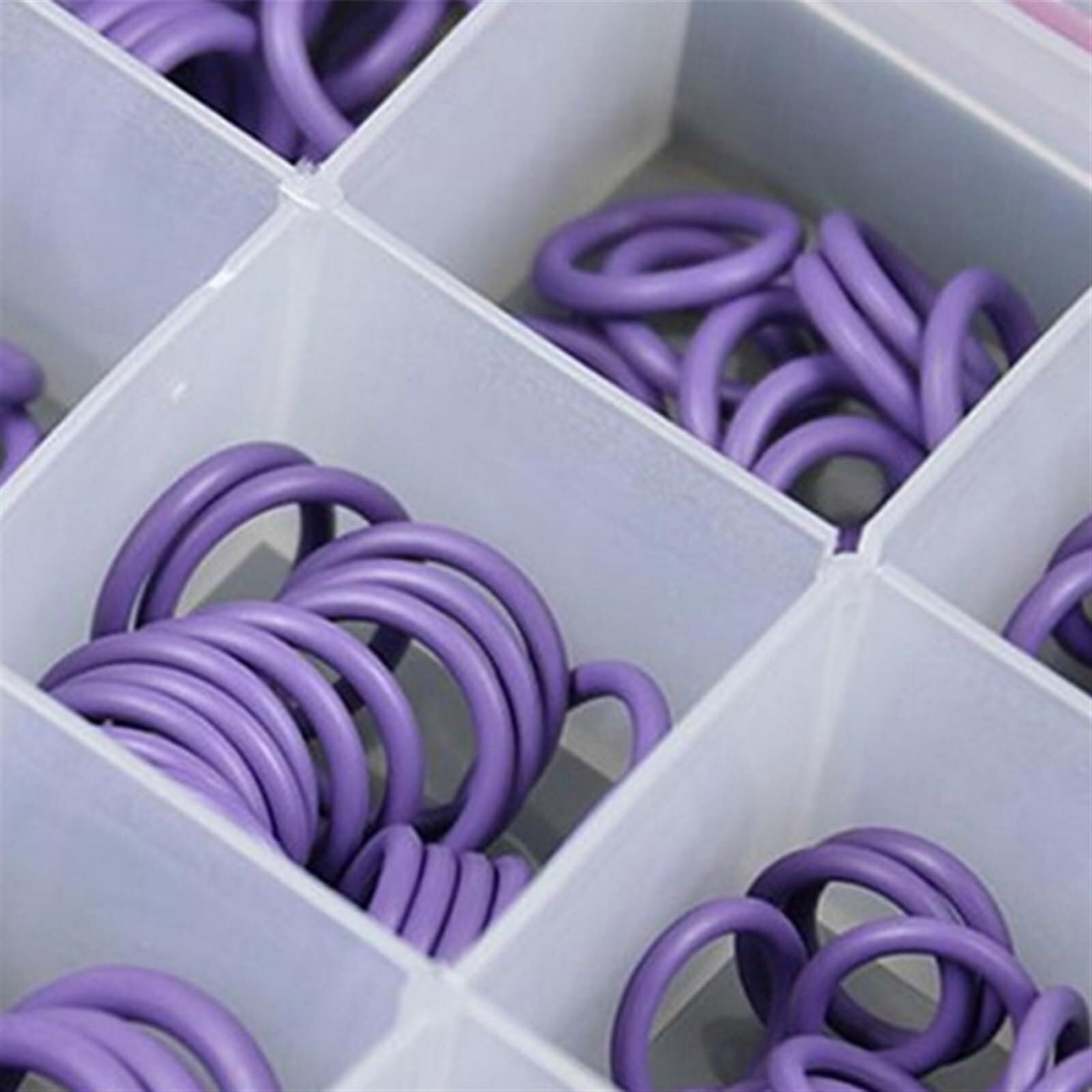 Juego de Juntas tóricas, Kit de Sellado de Goma R134a R12 for Aire Acondicionado automotriz, Herramienta de reparación de A/C(Purple 270pcs)