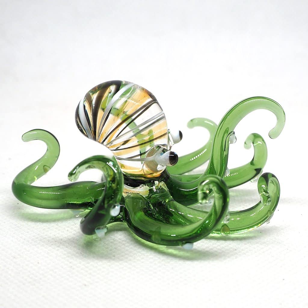 Amazon.com: ZOOCRAFT Sea Octopus Glass Figurine Ornament Decor Gift ...