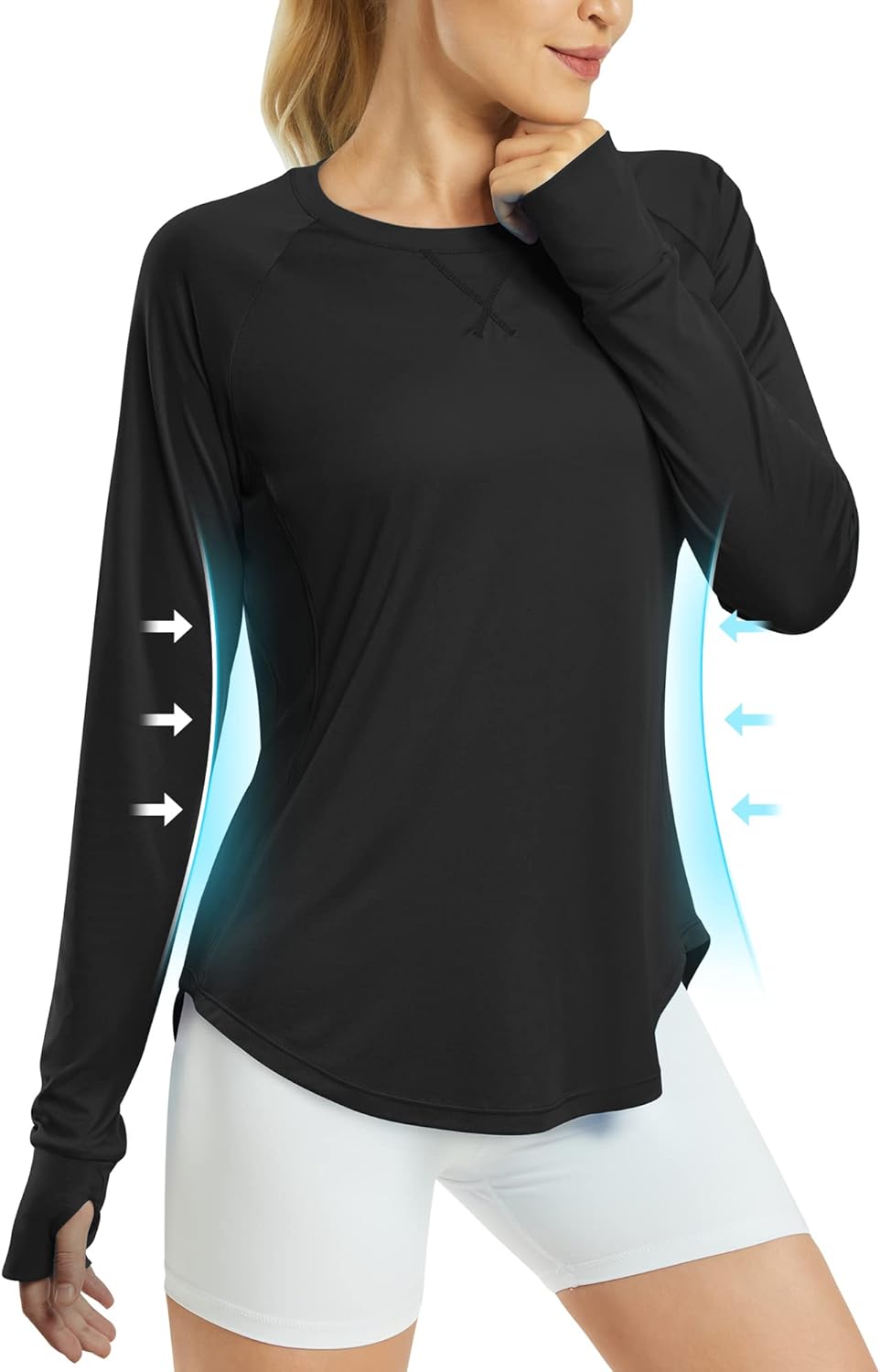 G4Free Women's Long Sleeve Workout Tops Sun Shirts Lightweight - Image 4