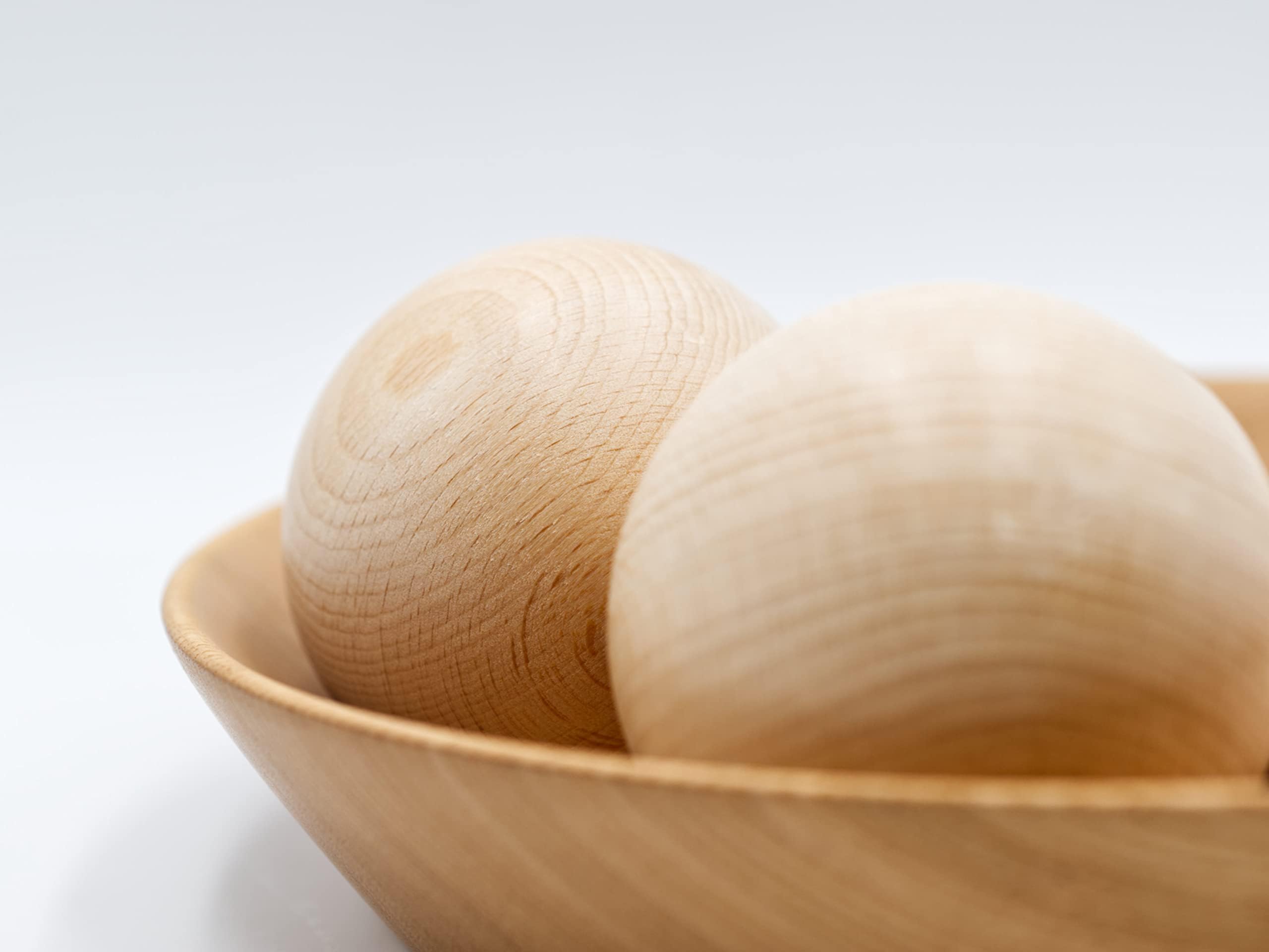 JOWE Drewniana kula 10 cm, z buku, bez otworu, 1 sztuka - kula z drewna bez otworu 100 mm | Made in Austria