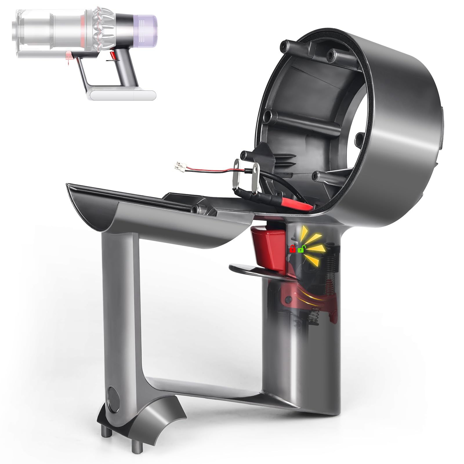 Upgrade V11 Gehäuse für Dyson SV14 inkl. Feststellfunktion Schalter-Montage | V11 Ersatzgehäuse & Hauptkörper mit Griff Staubsauger Ersatzteile 970142-01 (Nur Schraub-Akku)