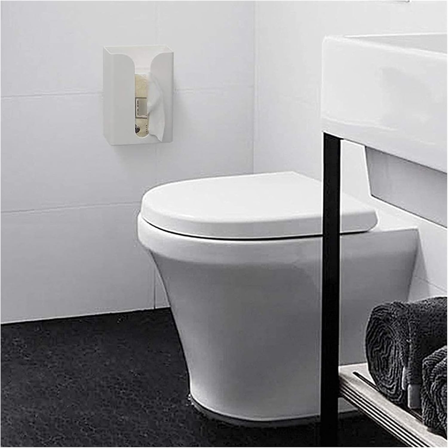 Free Standing Toilet Paper Holder Toilet Paper Holders Adhesive Tissue Roll Hanger Wall Mount and Countertop Multifold Paper Towel Paper Towel Dispenser for Bathroom Toilet Paper Holders (Color : C)