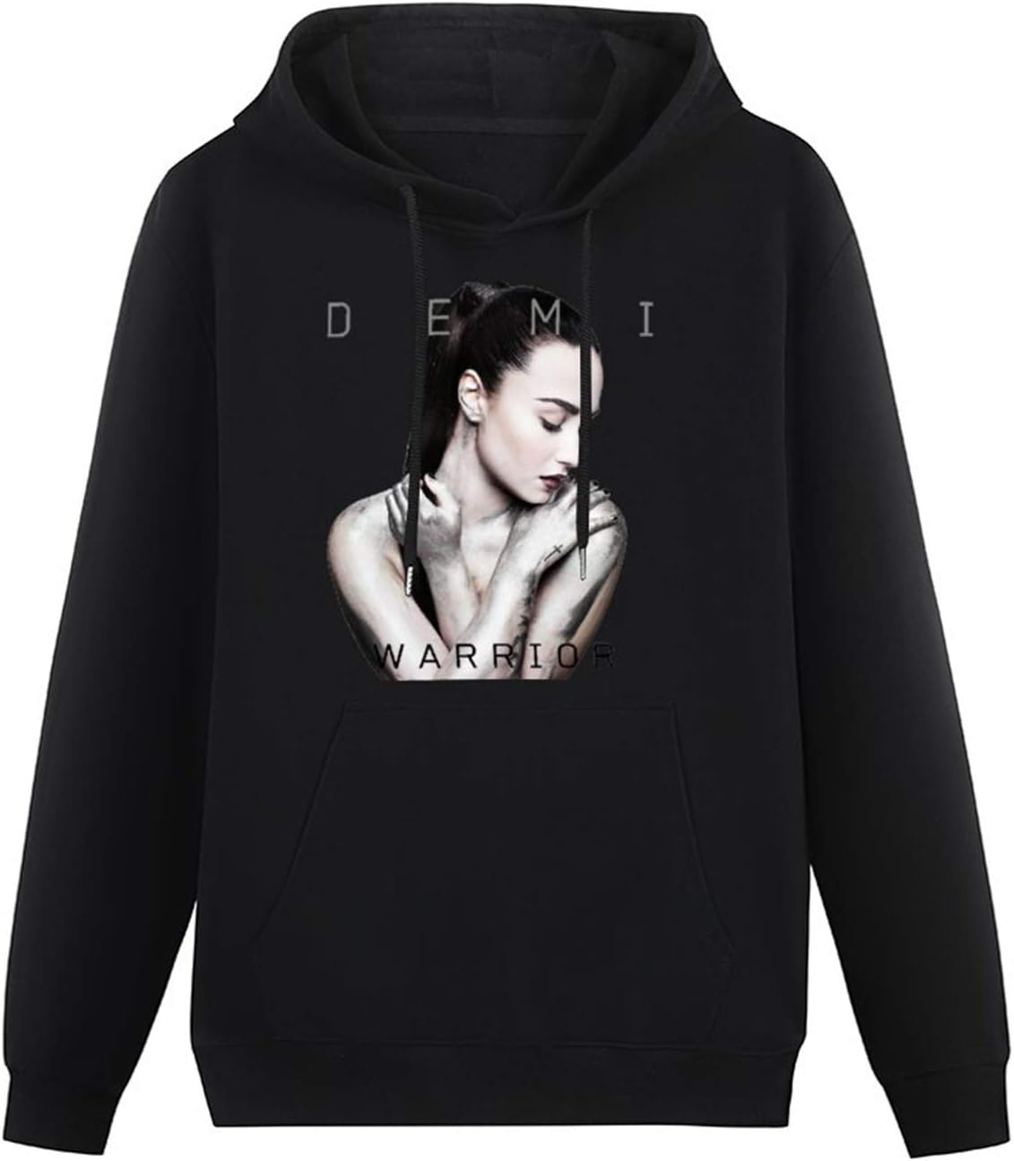 Warrior Lyrics Demi Lovato Hoodies Pullover Long Sleeve Print Hoodie Black Sweatshirts