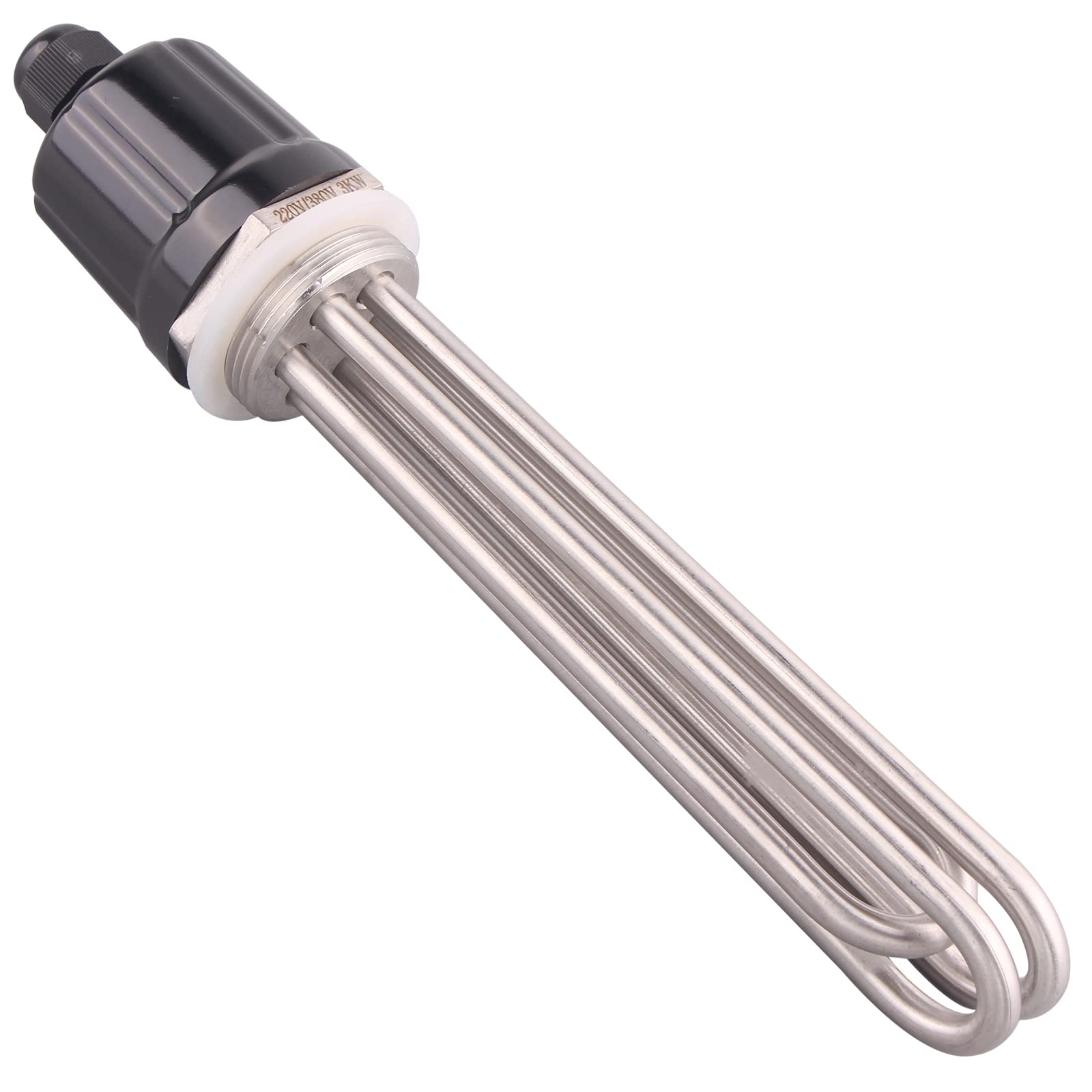 DERNORD 220V 3000W 1-1/2 Zoll Heizelement U Typ Elektrische Brühwasser Heizung BSP Gewinde Edelstahlflansch