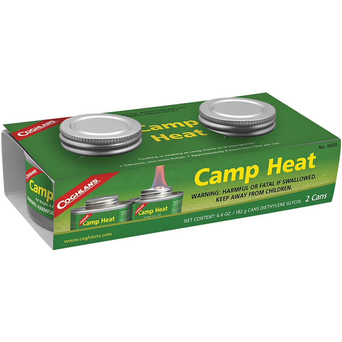 Coghlan's 450 Camp Heat, 2 Cans, 3 PACK