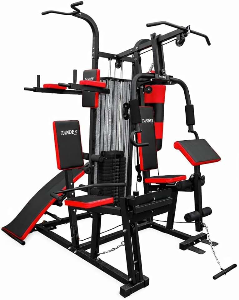 Estação de Musculação Multifuncional com 68 kg de Peso Aparelho Ginastica Academia