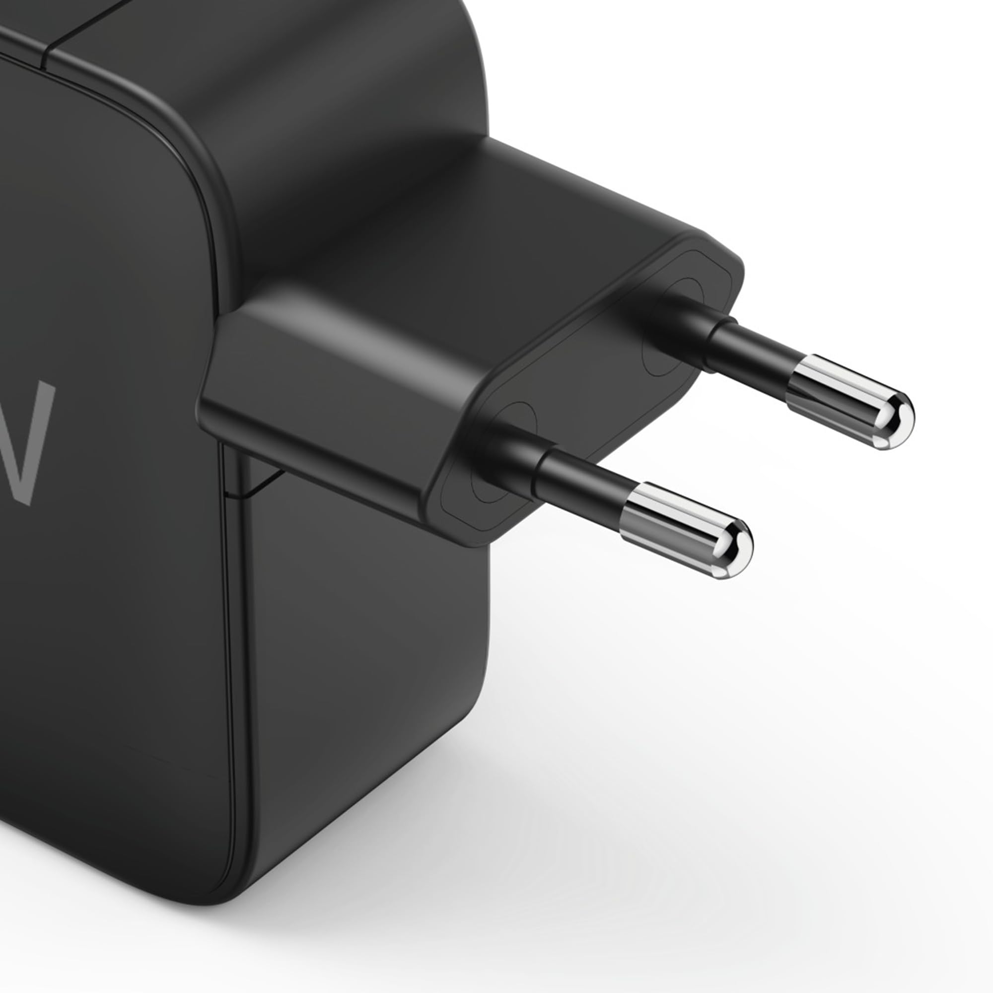 GaN 100 W szybka ładowarka z Power Delivery & Quick Charge 3.0 – 3-portowa USB-C i USB-A adapter do ładowania smartfonów, tabletów i laptopów – kompaktowa, bezpieczna, czarna