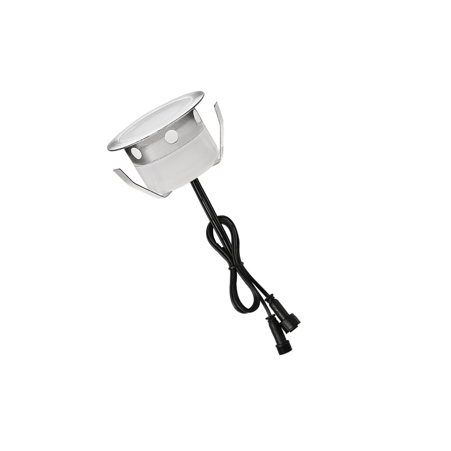 Faretti a incasso per illuminazione esterna, scala, patio, piscina, paesaggio, CC 12V, impermeabile, categoria IP67 moderno Lot de 20-blanc Chaud