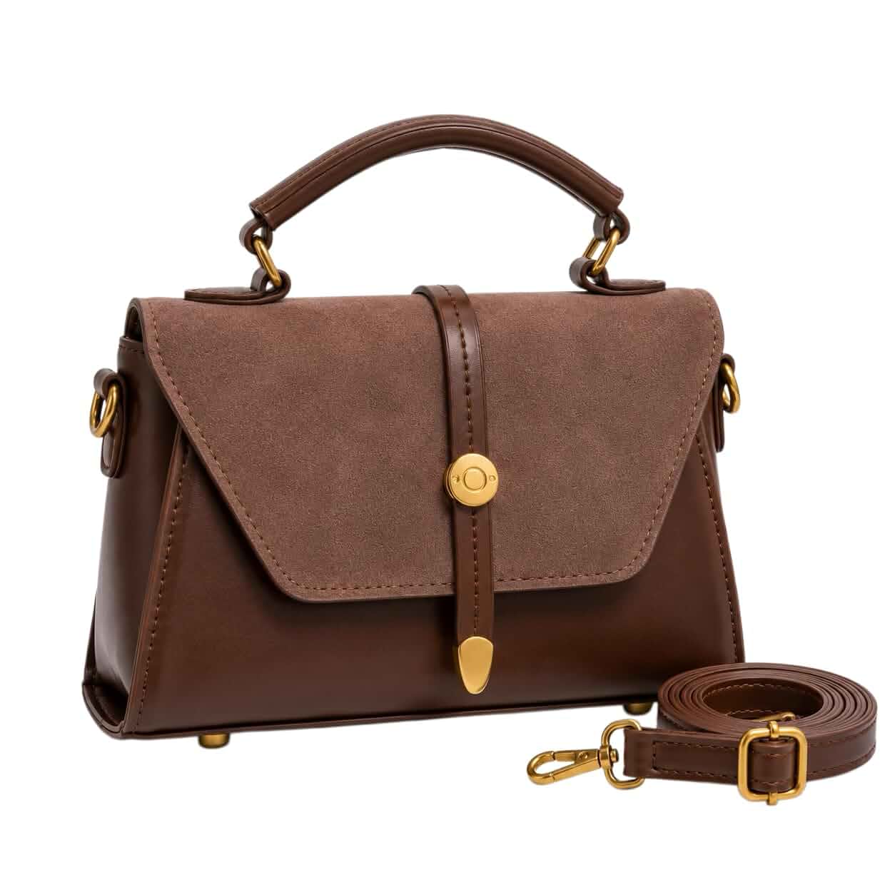 Crossbody Bags for Women, Top Handle Satchel Purse with Adjustable Shoulder Strap, Small Handbag for Work, Travel & Everyday