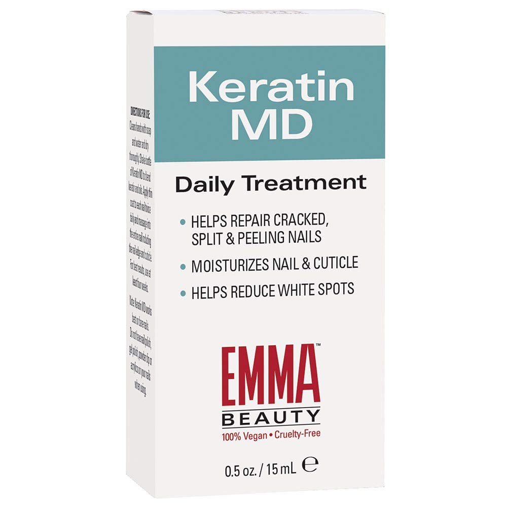 EMMA Beauty Keratin MD Daily Treatment, Nail and Cuticle Repair Oil, 12+ Free Formula, 100% Vegan & Cruelty-Free, 0.5 fl. oz. : Everything Else