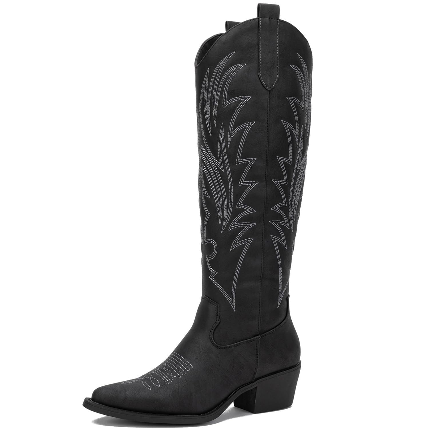 GLOBALWIN Women's The Western Cowboy Cowgirl Embroidered Knee High Boots