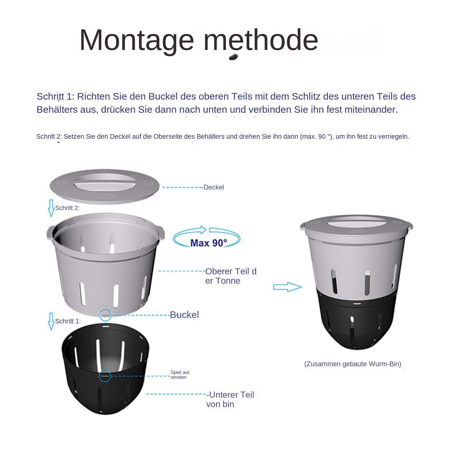 Contenedor de compost en el suelo – Fermentador de subterráneos, reciclador natural de nutrientes del suelo con paredes de ventilación perforadas, de fermentación de residuos